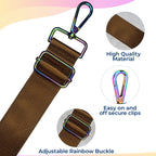 Crossbody Shoulder Strap with Rainbow Swivel Hooks & Slider Buckle