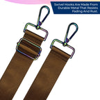 Crossbody Shoulder Strap with Rainbow Swivel Hooks & Slider Buckle