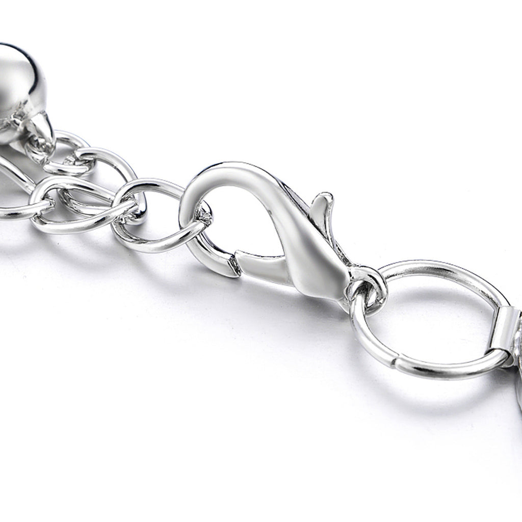 Diamante Rings Waist Chain Belt - Silver