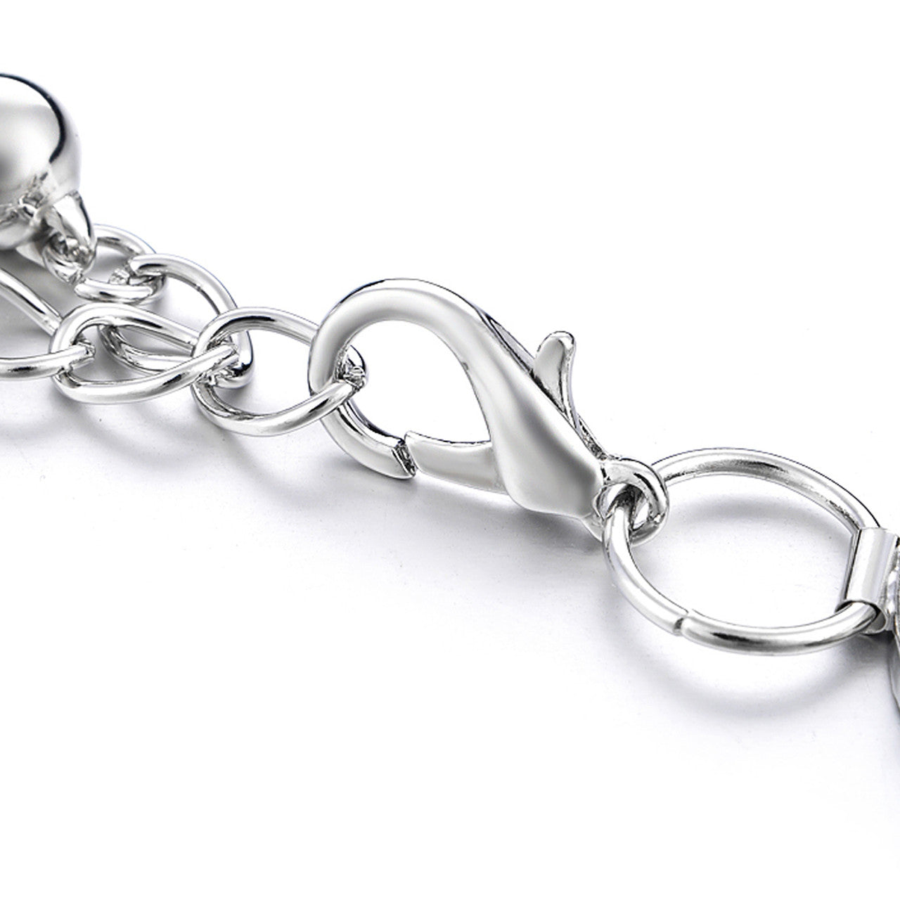 Diamante Rings Waist Chain Belt - Silver