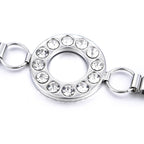 Diamante Rings Waist Chain Belt - Silver