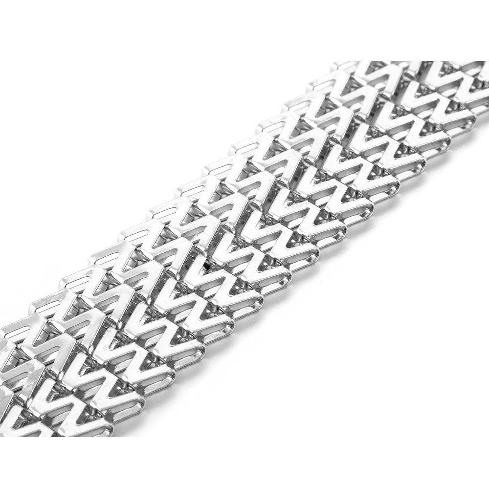 Chevron Belt - Silver
