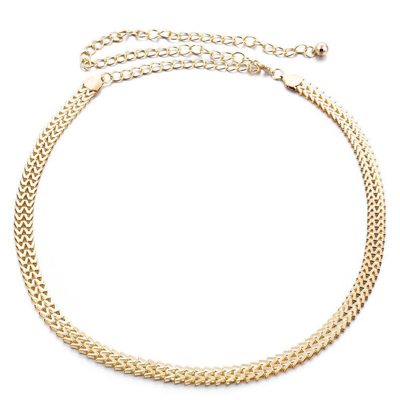 Chevron Belt - Gold