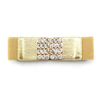 Elasticated Belt with Diamante Studded Buckle - Gold