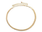Scaly Waist Belt with Diamante - Gold