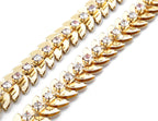 Scaly Waist Belt with Diamante - Gold