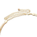 Scaly Waist Belt with Diamante - Gold