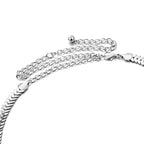 Scaly Waist Belt with Diamante - Silver