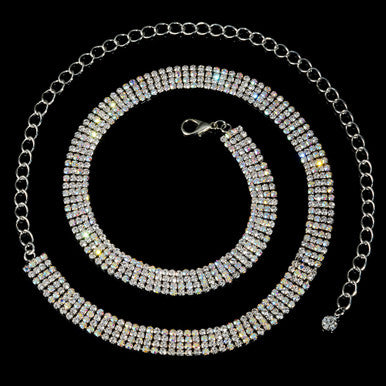 4 Row Belt - Silver AB