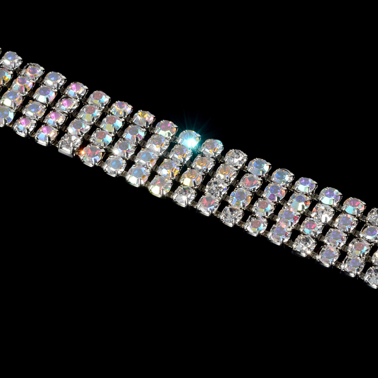 4 Row Belt - Silver AB