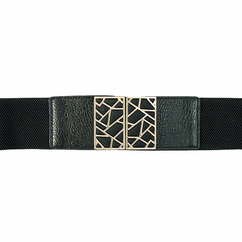 Corset Waist Belt with Gold Buckle