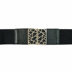 Corset Waist Belt with Gold Buckle