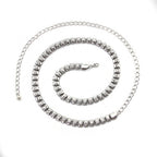 Chain Belt with Diamante - Silver