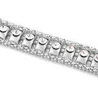 Ball Beads Chain Belt with Rhinestones - Silver