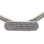 Thin Diamante Stretch Belt - Silver