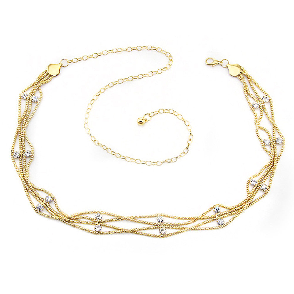 Gold Diamante Chain with Charms