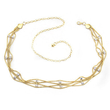 Gold Diamante Chain with Charms