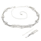 Silver Diamante Chain with Charms