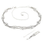 Silver Diamante Chain with Charms