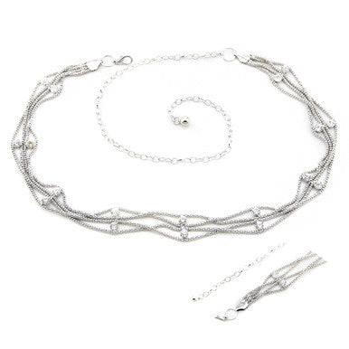 Silver Diamante Chain with Charms