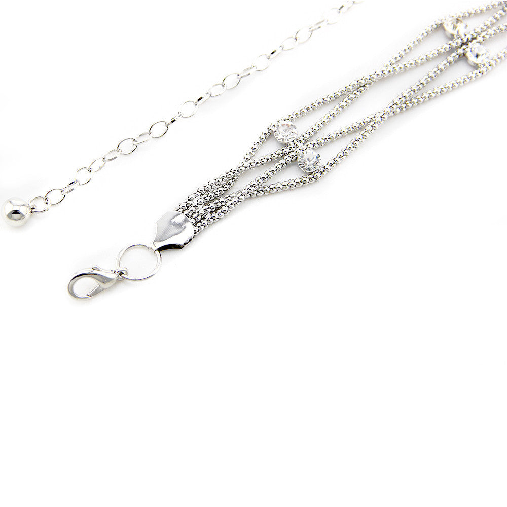 Silver Diamante Chain with Charms