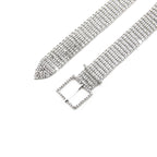 8 Row Diamante Bling Belt - Silver