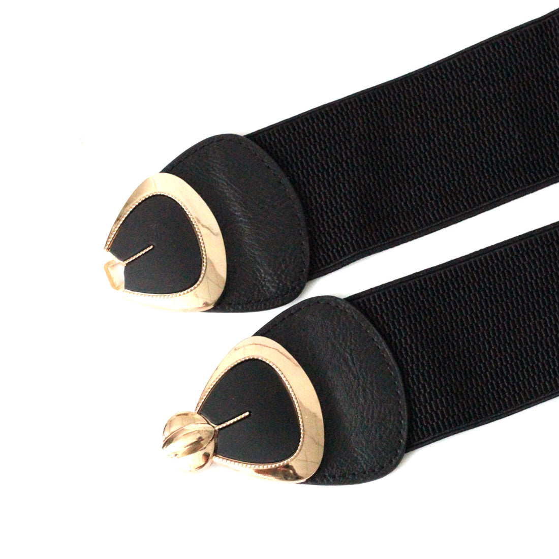 Elasticated Belt with Gold Bow Buckle