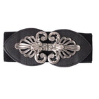 Elasticated Braided Buckle and Leaves Belt