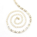 Metal Eyelet Ring Belt - Gold