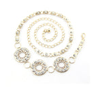 Metal Eyelet Ring Belt - Gold