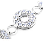Metal Eyelet Ring Belt - Silver