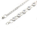 Diamante Beads in Loop Belt - Silver