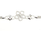 Silver Diamante Belt with Centre Flower