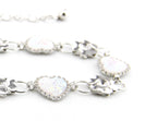 Charms Belt with Heart - White