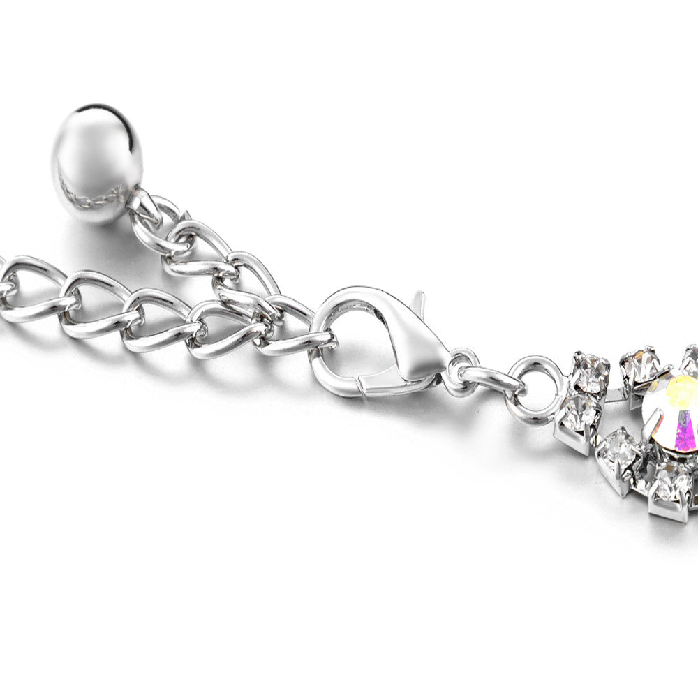 Waist Chain Belt - Flower Rhinestones