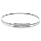 Silver Belt with Diamante Encrusted Buckle