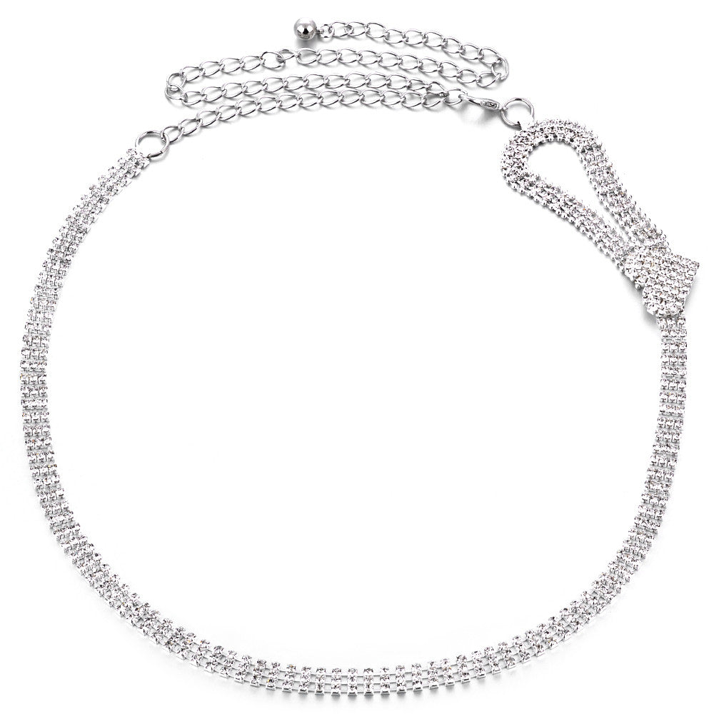 Diamante Waist Belt with Heart Loop