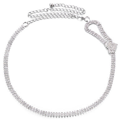 Diamante Waist Belt with Heart Loop