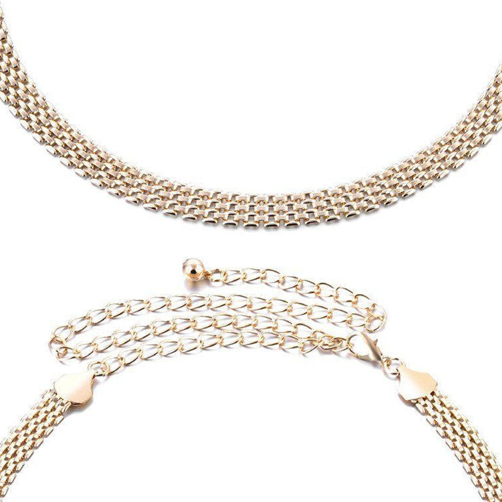 Metal Waist Chain Belt - Watch Strap Style