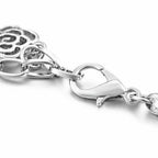 Diamante Motif Belt - Clover Shaped - Silver