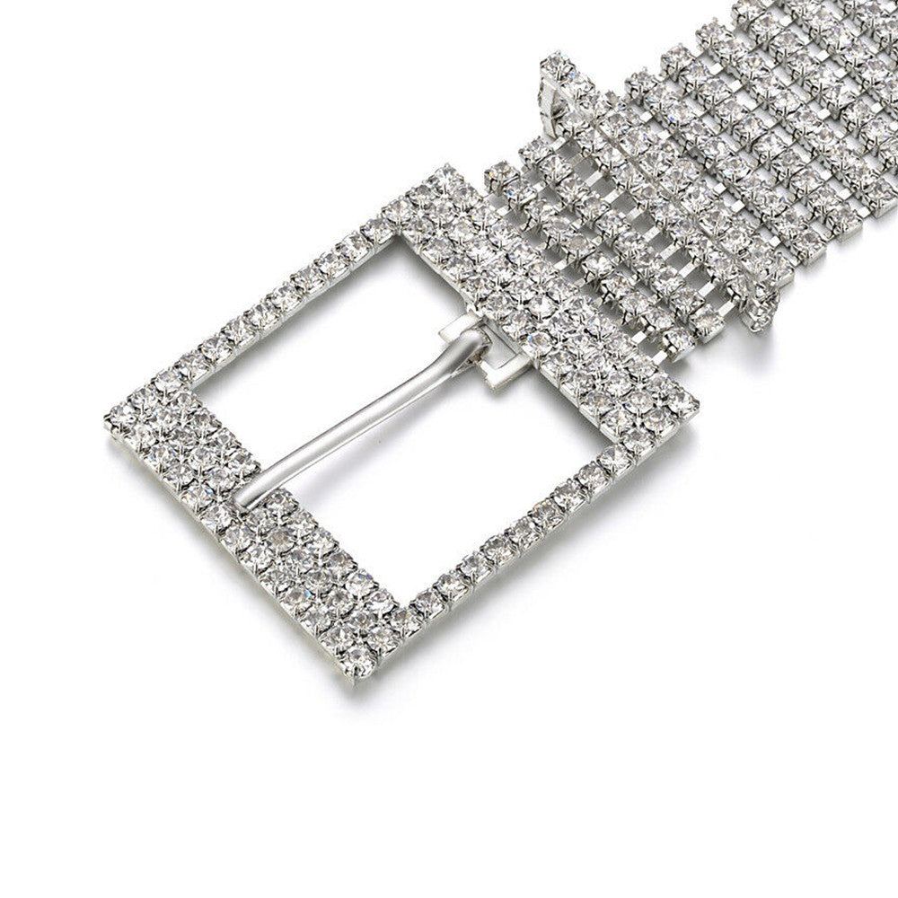 Silver Belt Bling Belt - 10 Row