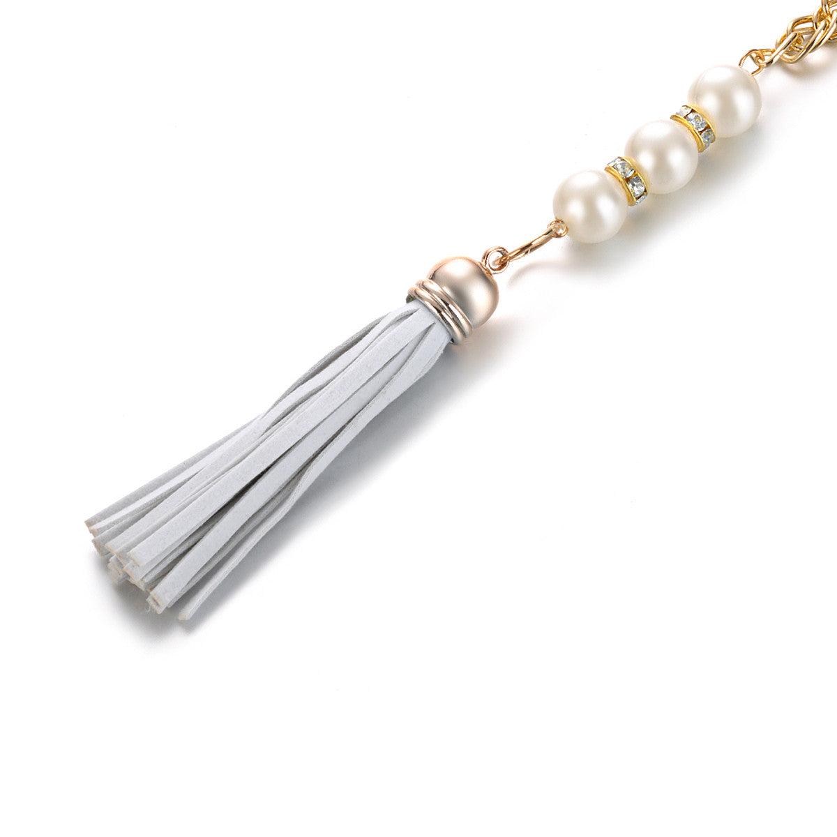 Gold Belt with Pearl Charms