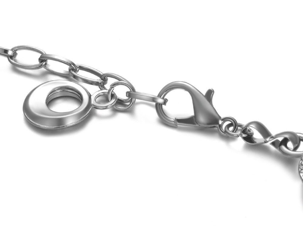 Silver Chain Belt with Black Diamante Gemstones