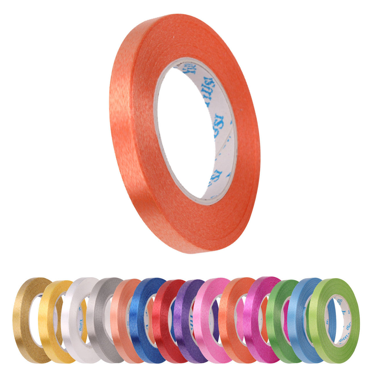 Curling Crimped Balloon Ribbon - Orange - 10M