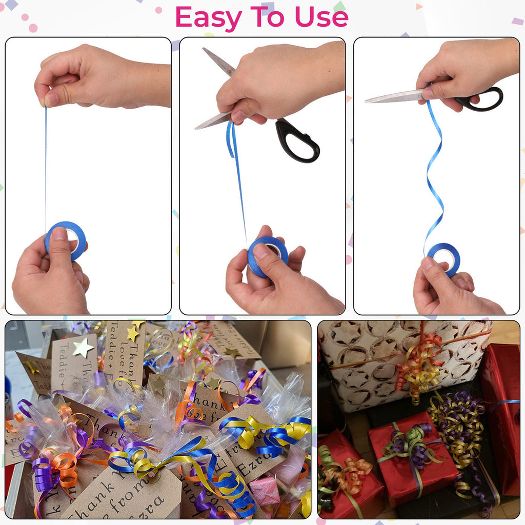 Curling Crimped Balloon Ribbon - Silver - 10M