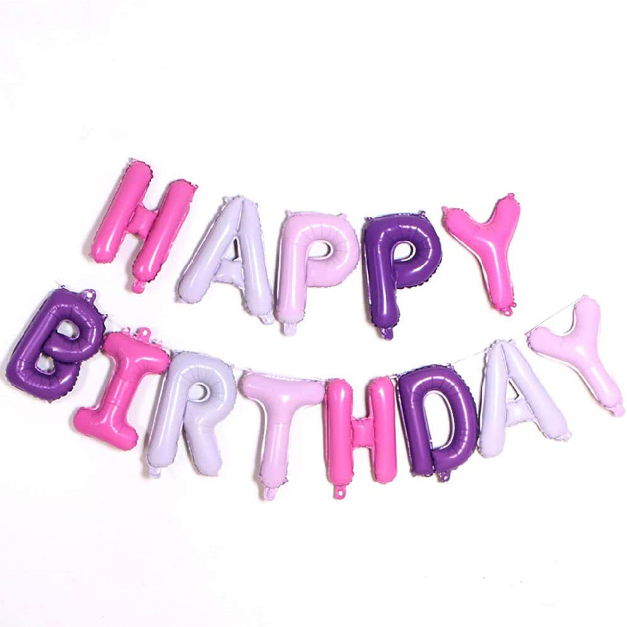 Pink Balloon Arch with  Happy Birthday Foil Balloon Set - 98pcs