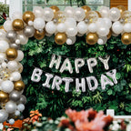 Confetti Balloon Arch with Happy Birthday Foil Balloon Set - 164pcs