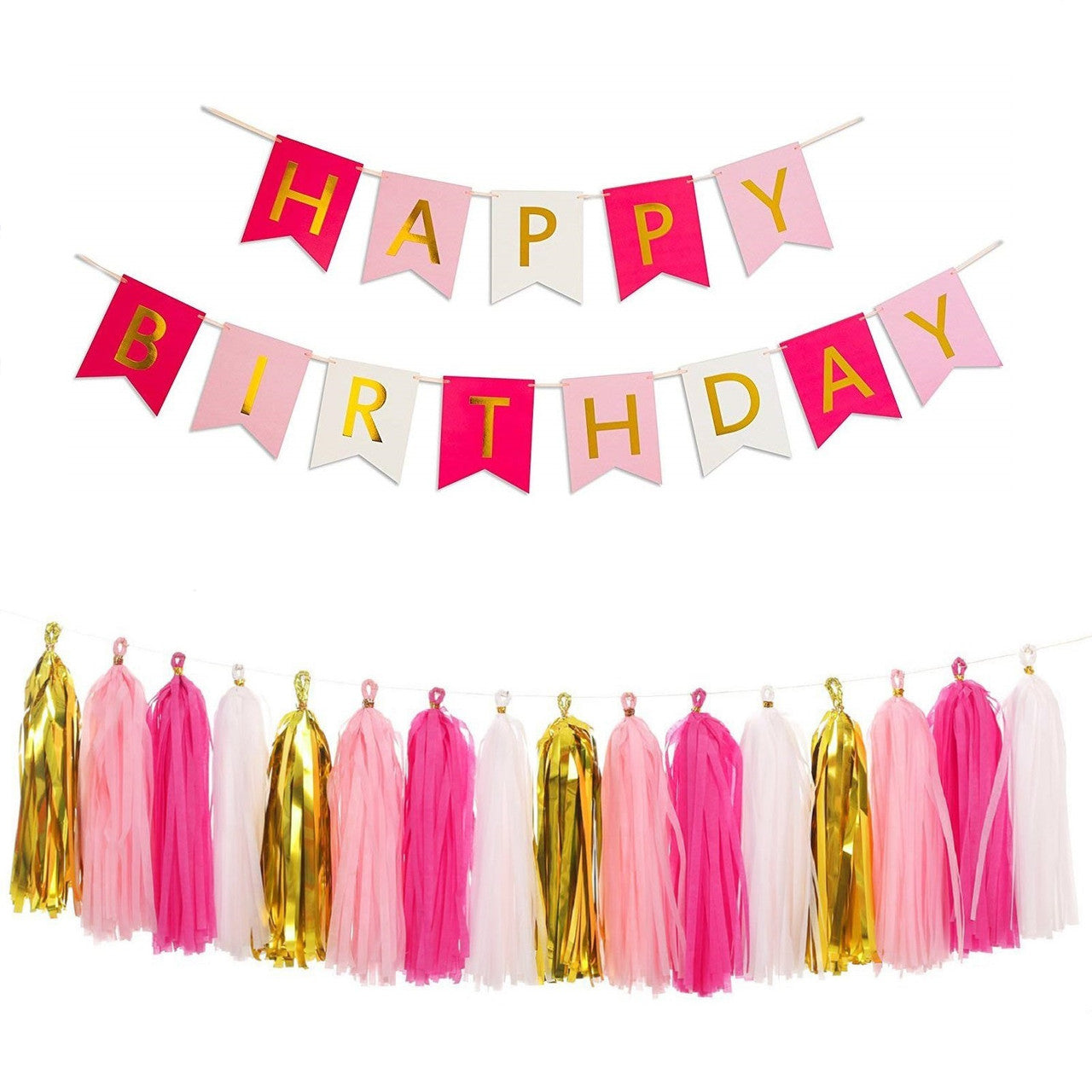 Hot Pink Birthday Party Decoration Set - 106pcs