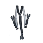 Black and White Dot Braces with Button Hole - 25mm