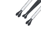 Black and White Dot Braces with Button Hole - 25mm